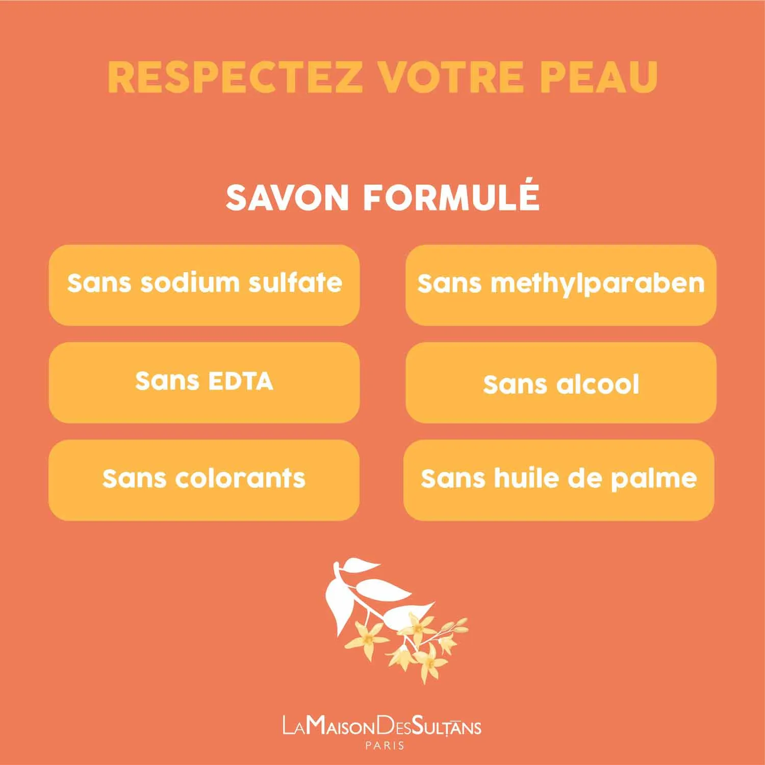 La Maison des Sultans Après Soleil solide fleur d'oranger 60g