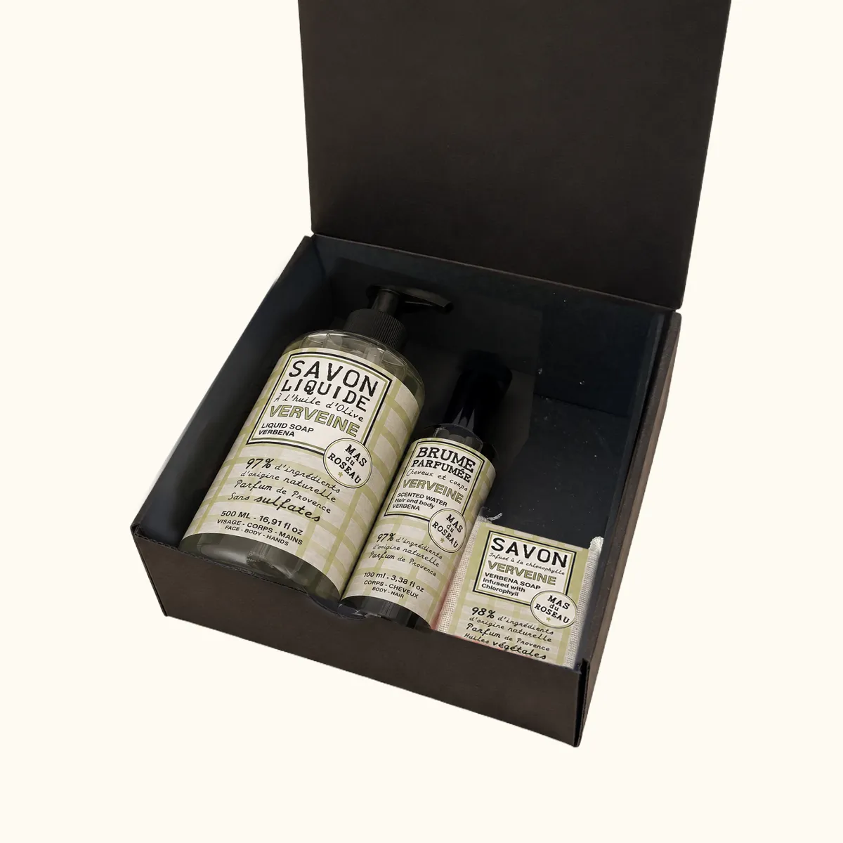 Mas du Roseau Philosophie Verveine coffret savon brume mains