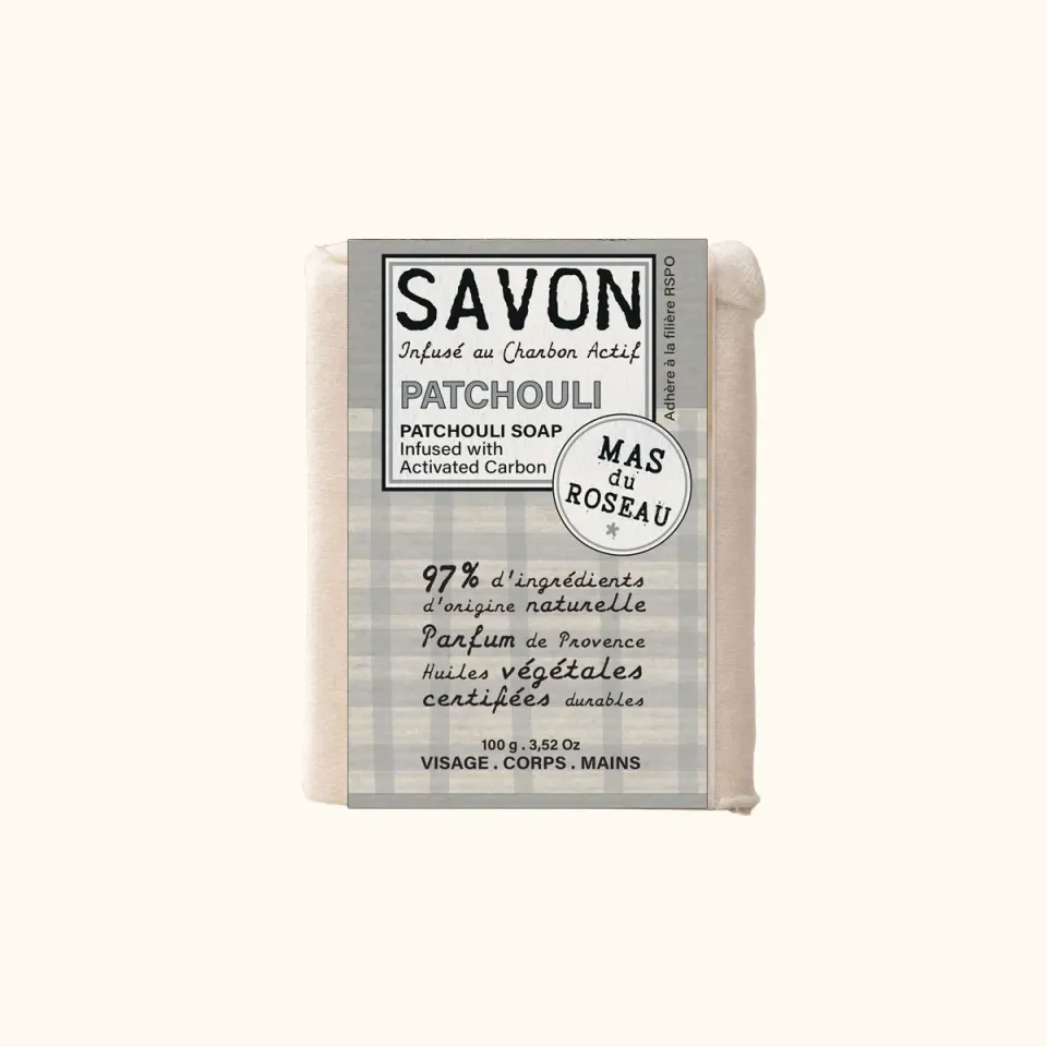 Mas du Roseau Philosophie Patchouli savon solide mini boisé