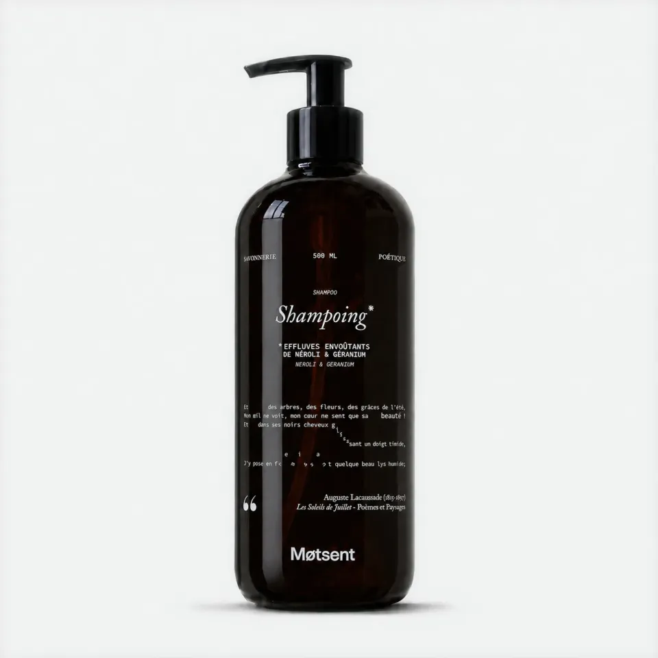 MOTSENT Néroli & Géranium shampoing liquide naturel