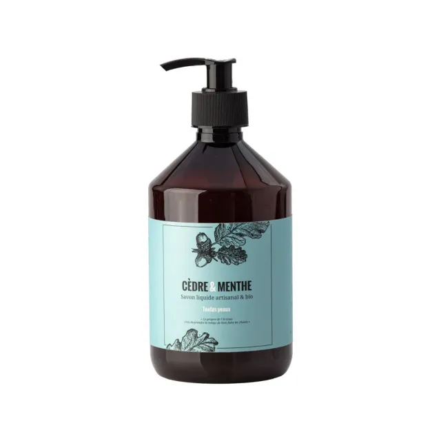 Savonnerie Buissonnière Cèdre Menthe savon liquide bio toutes peaux