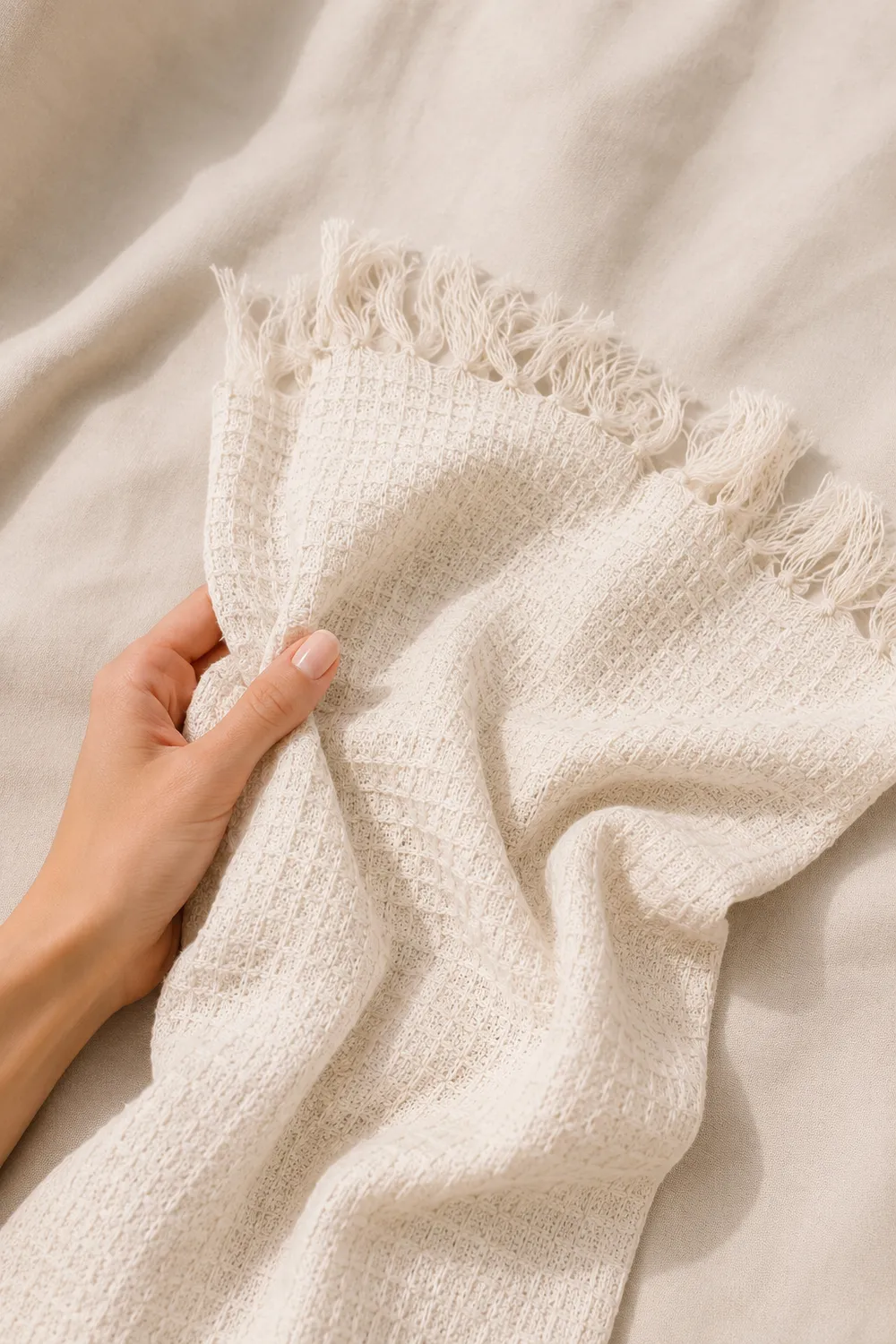 Mas du Roseau Accessoires serviette coton blanche 50x100 absorbante