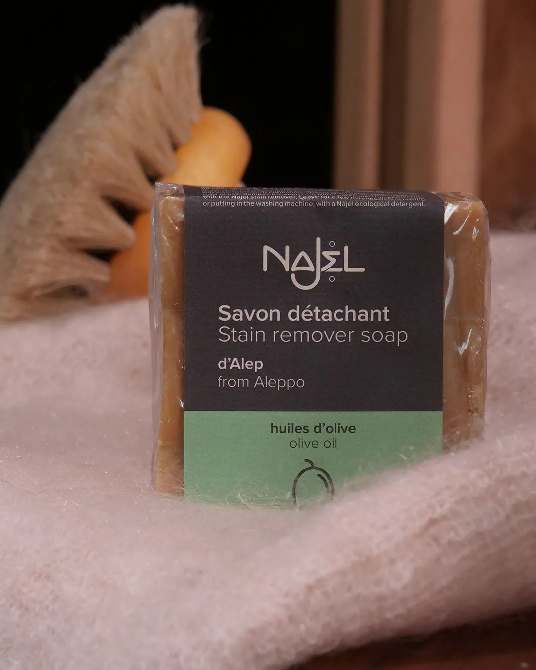 Najel Savon détachant d’Alep textiles 200 g olive