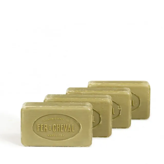 Savonnerie Fer à Cheval Pur Olive lot 4x100g savon de Marseille extra pur