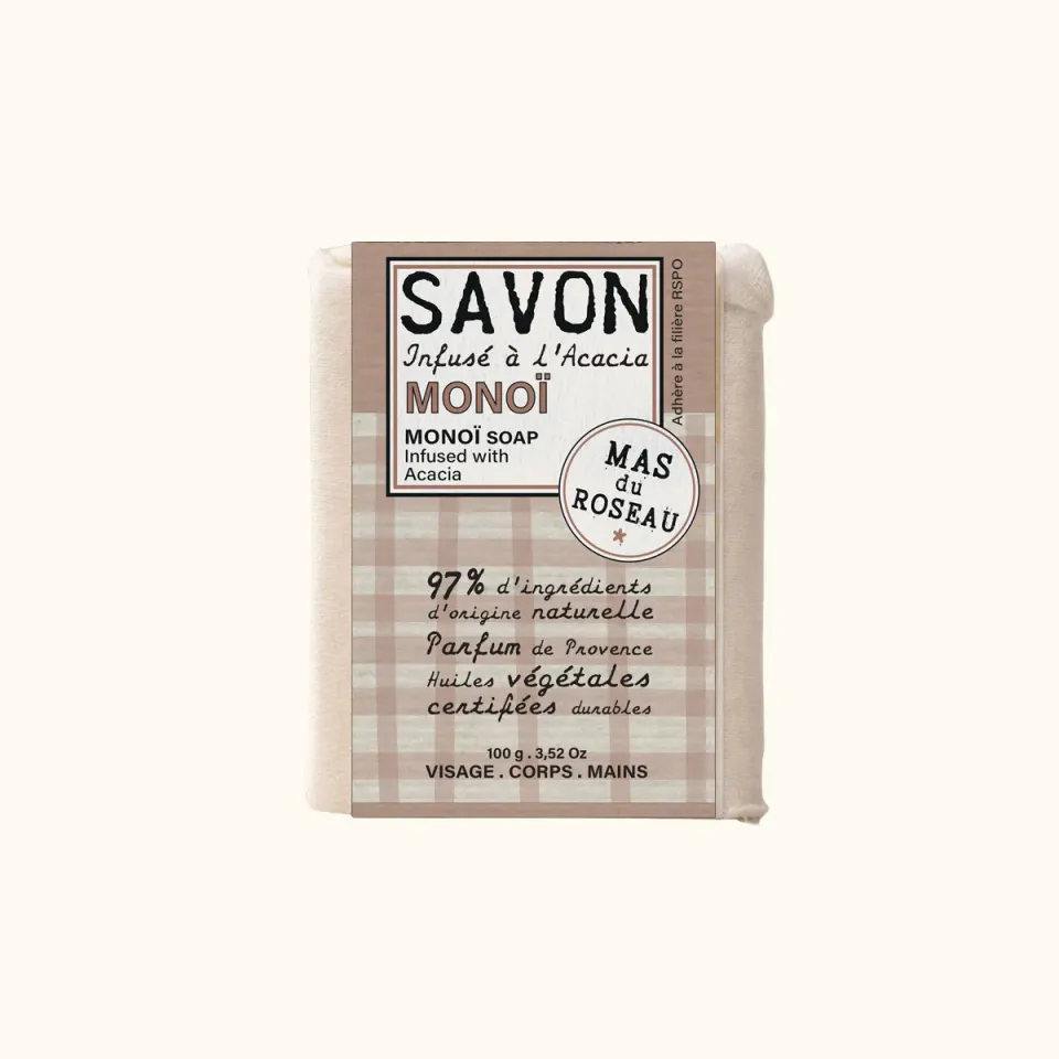 Mas du Roseau Philosophie Savon Solide Monoï savonnette voyage