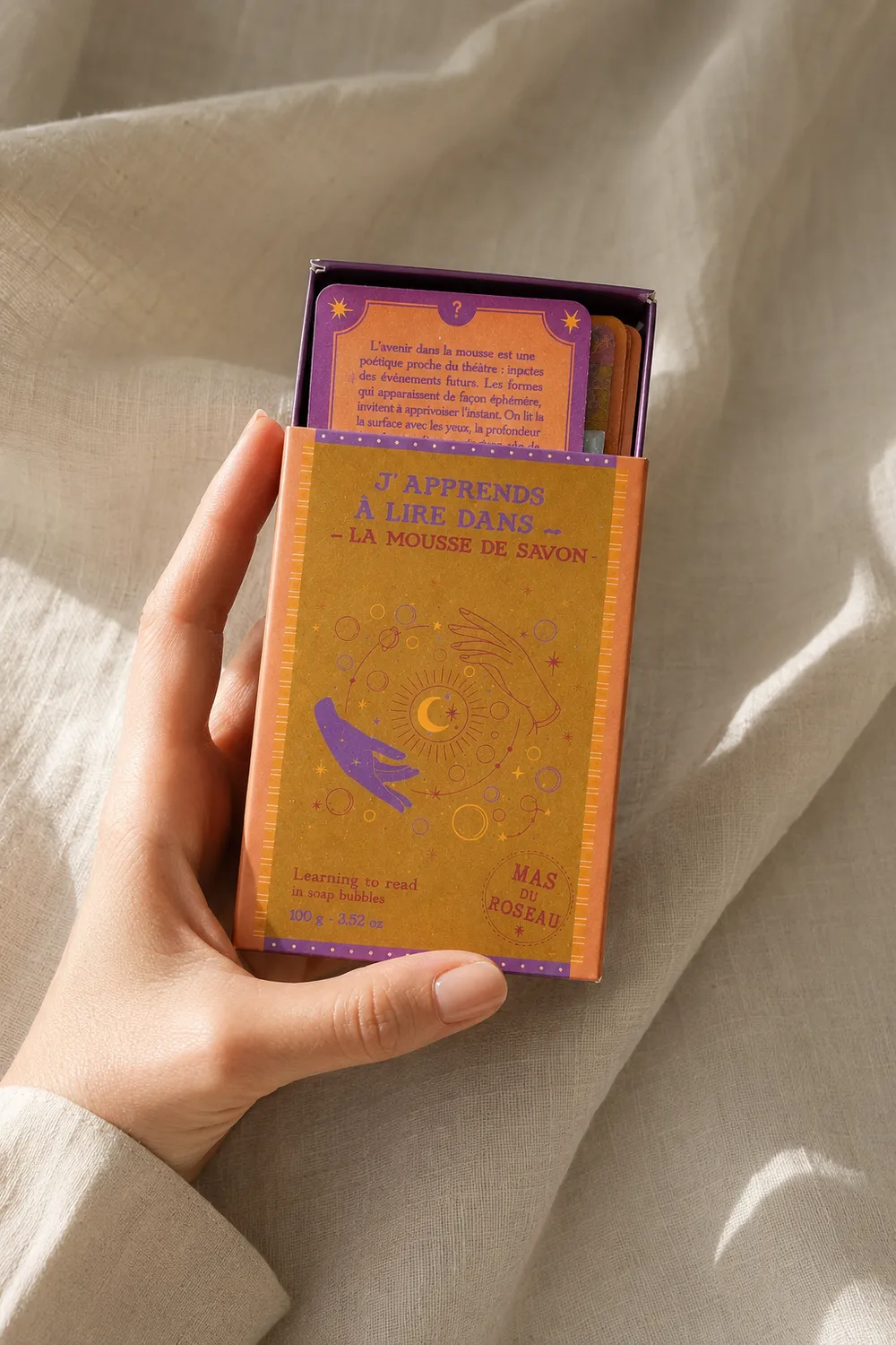 Mas du Roseau Pachamama Savon Figue Jeu lecture mousse