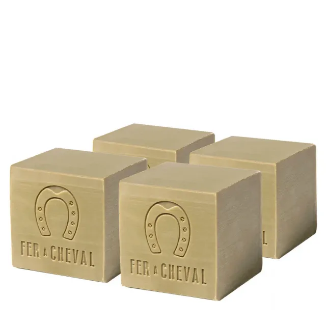 Savonnerie Fer à Cheval Pur Olive cubes 4x300g savon de Marseille extra pur