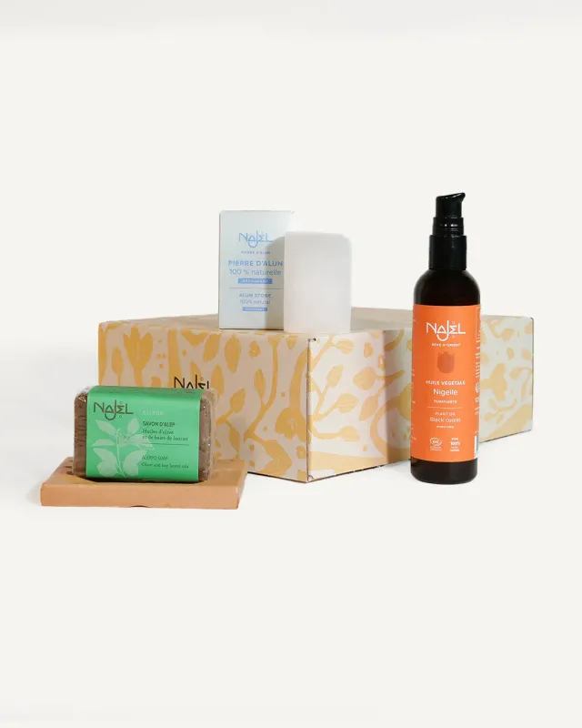 Laboratoire Najjar Coffret pour lui savon Alep nigelle alun