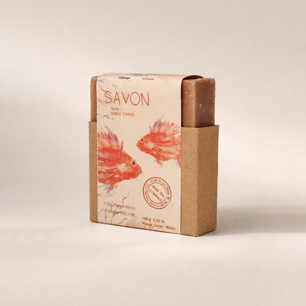 Mas du Roseau Pépites savon solide Sable chaud monoï