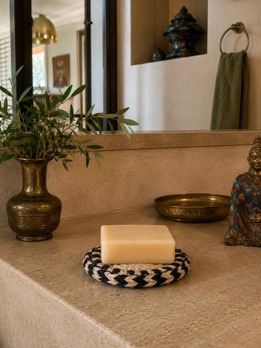 Mas du Roseau porte-savon coton tressé fait main