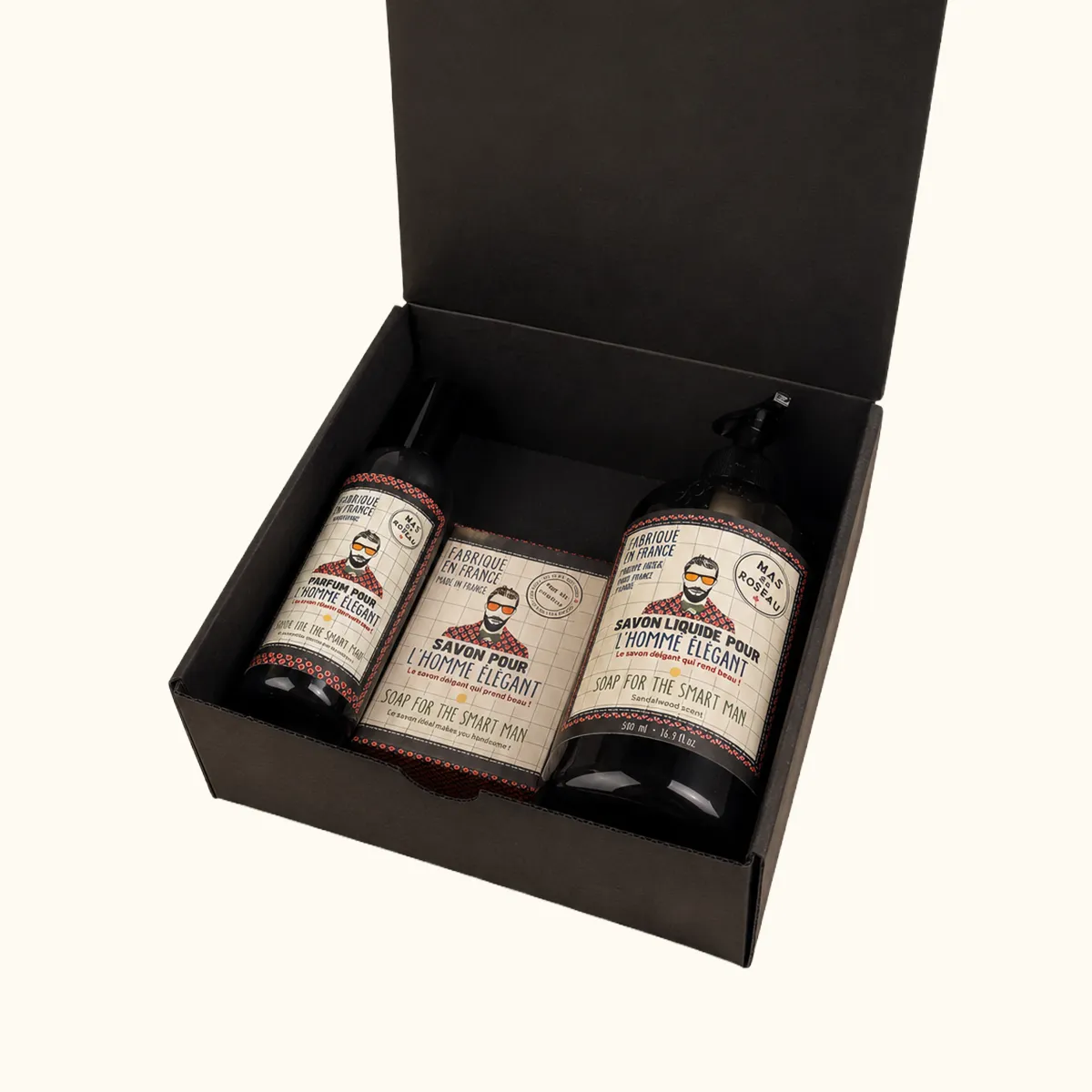 Mas du Roseau L'Homme Élégant coffret homme 3 soins boisé
