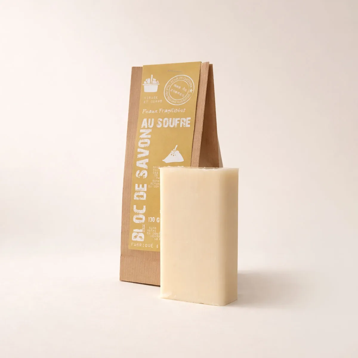 Mas du Roseau Collecte Soufre bloc savon sans parfum