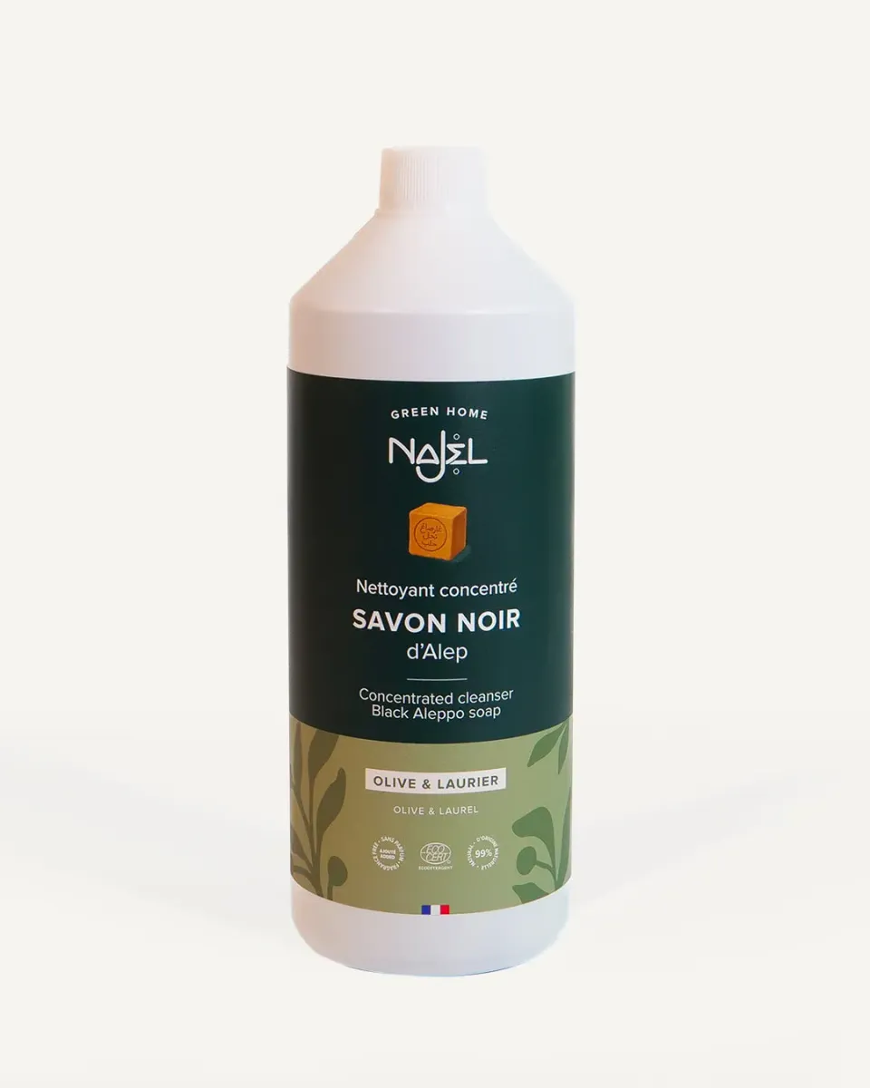 Najel Savon noir d'Alep liquide 1L entretien maison