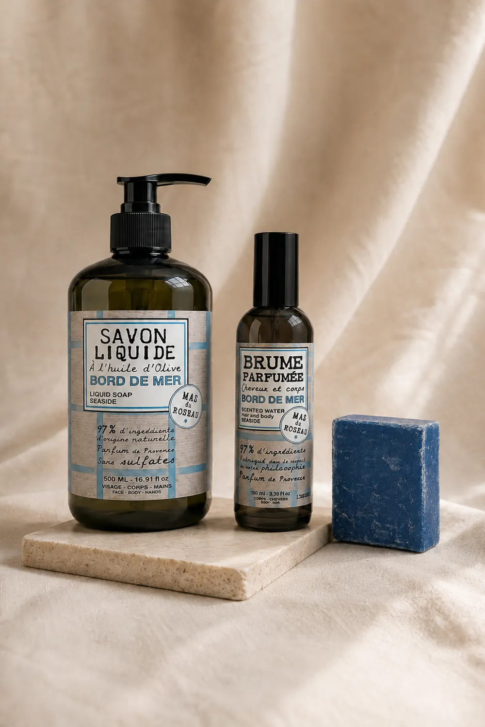 Mas du Roseau Philosophie Bord de Mer coffret 3 soins parfum marin