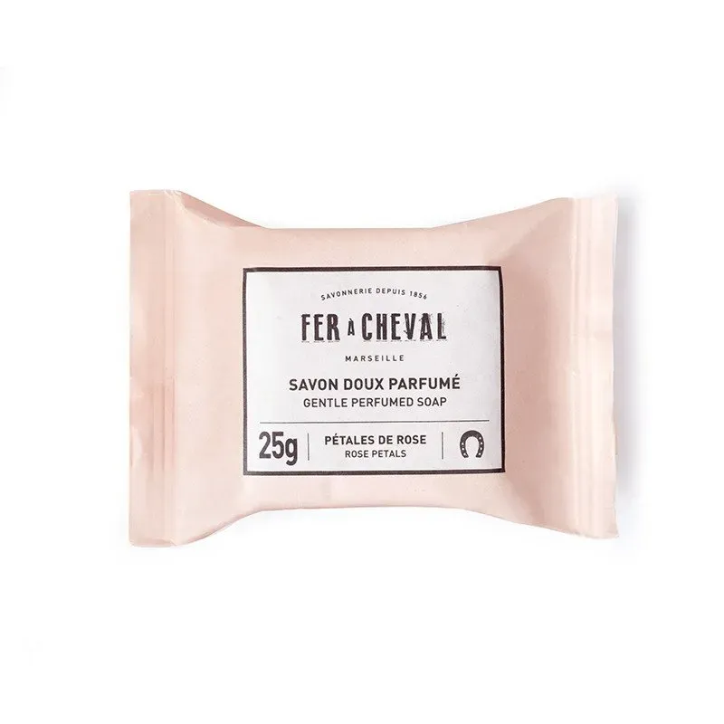 Fer à Cheval Savon Doux Pétales de Rose 25g karité