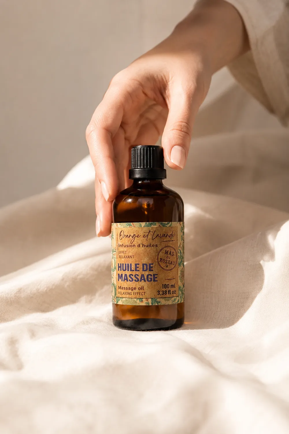 Mas du Roseau Infusions Relaxante huile de massage orange