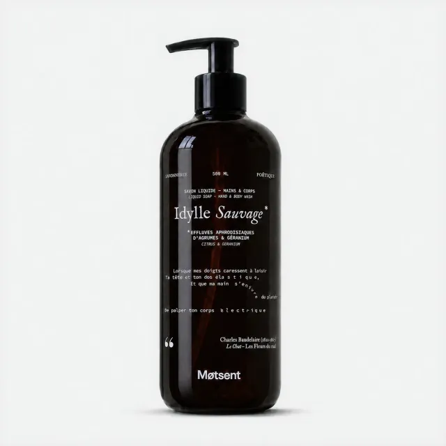 Motsent Idylle Sauvage savon liquide agrumes géranium bio