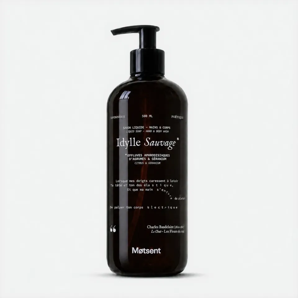 Motsent Idylle Sauvage savon liquide agrumes géranium bio