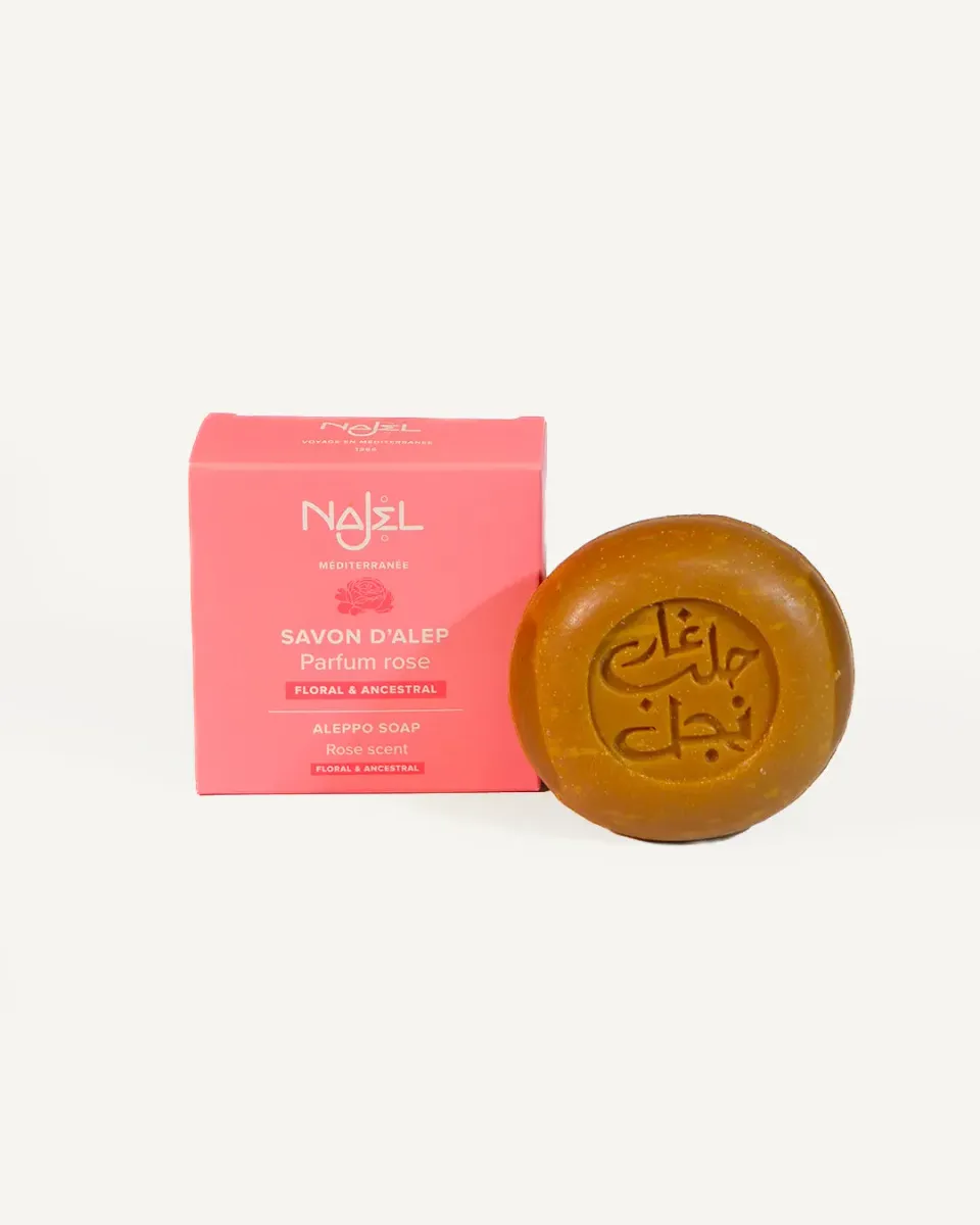 Laboratoire Najjar savon d’Alep savon rose 100g peaux normales