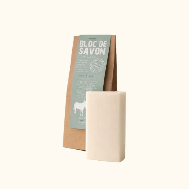 Mas du Roseau Collecte bloc savon Lait d'ânesse sans parfum