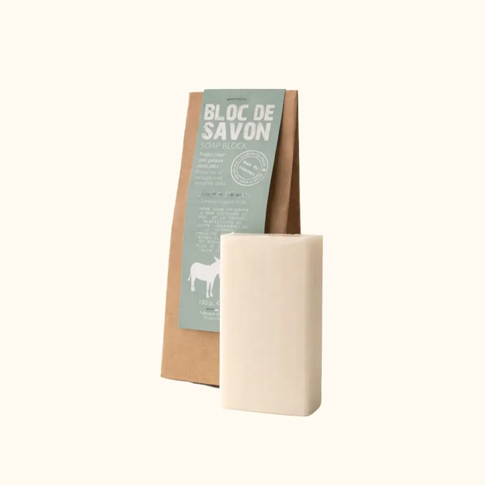 Mas du Roseau Collecte bloc savon Lait d'ânesse sans parfum