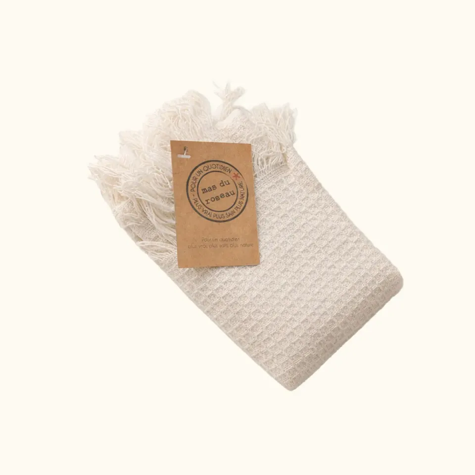 Mas du Roseau Accessoires serviette coton blanche 50x100 absorbante