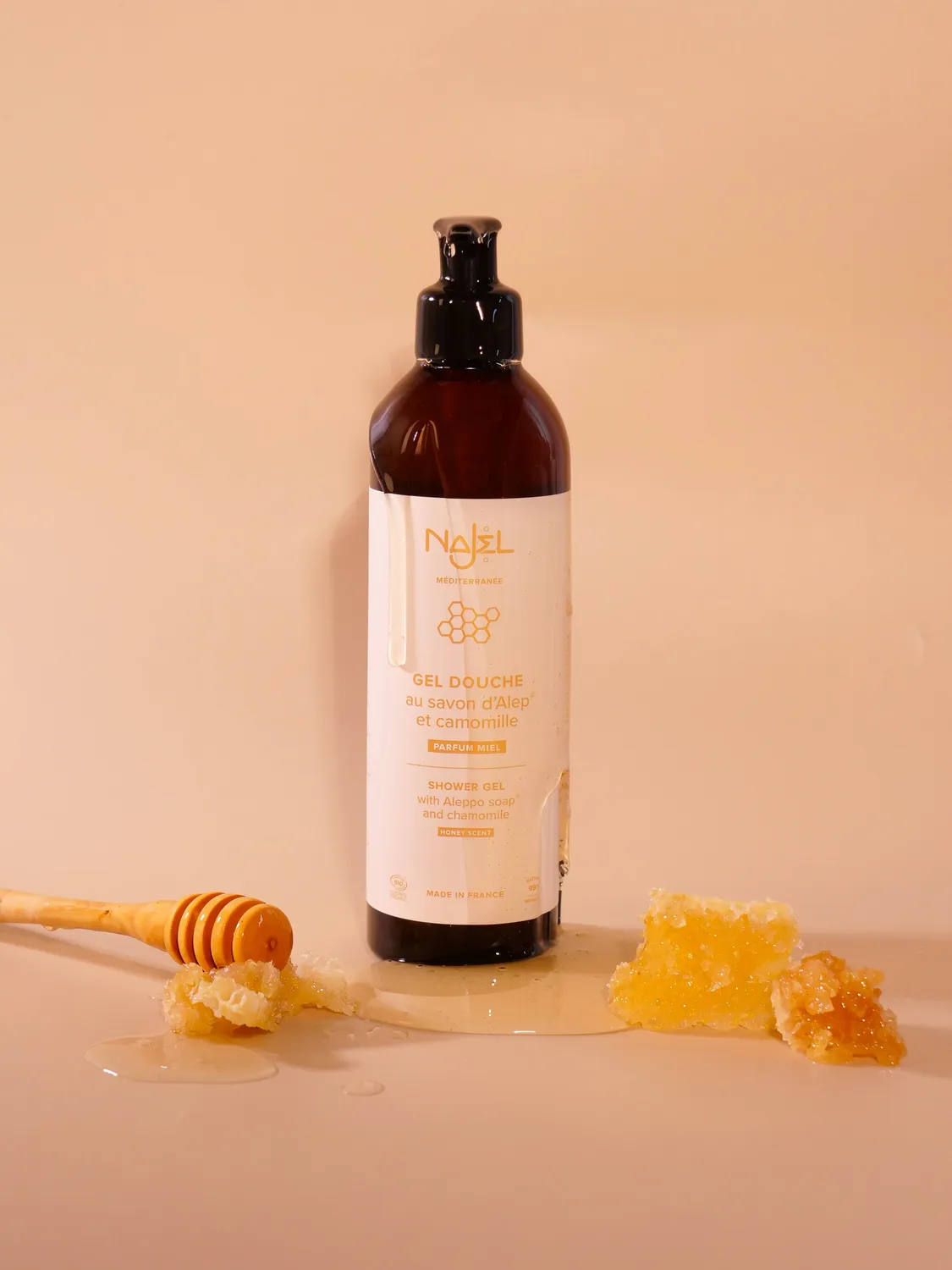 Najel gel douche parfum miel doux 500ml