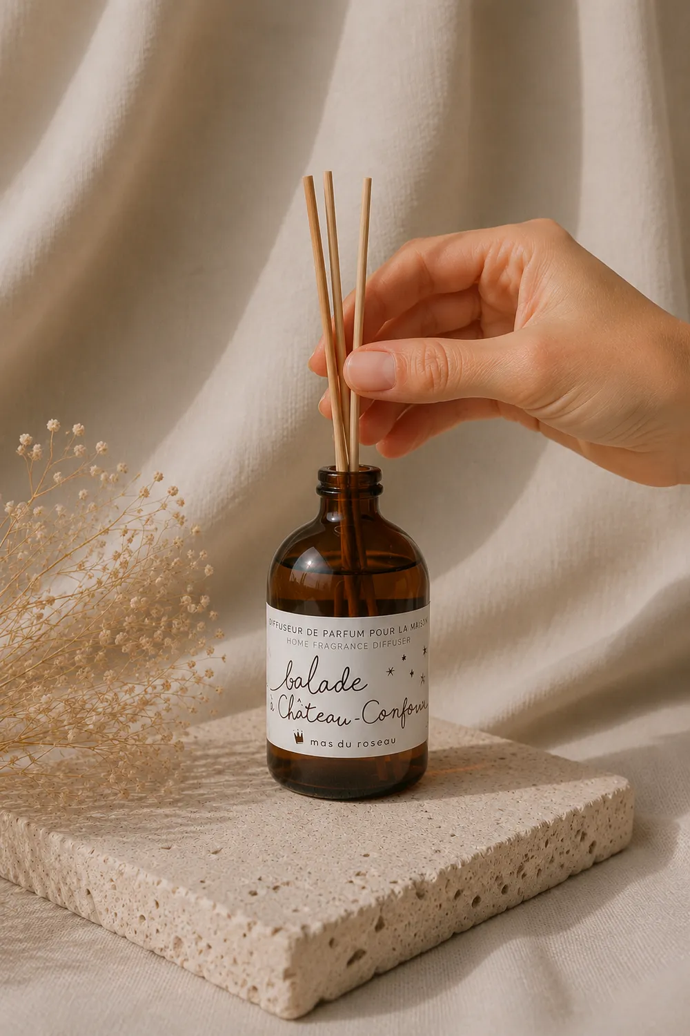 Mas du Roseau Dans mes rêves Balade à Château-Confoux diffuseur parfum