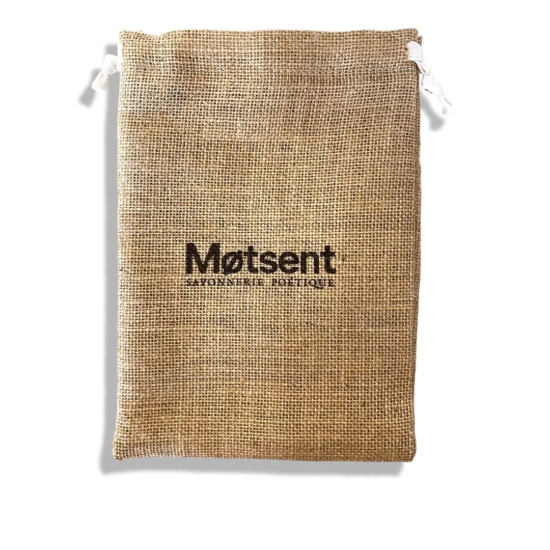 Motsent sac toile de jute savons 25 x 18 cm