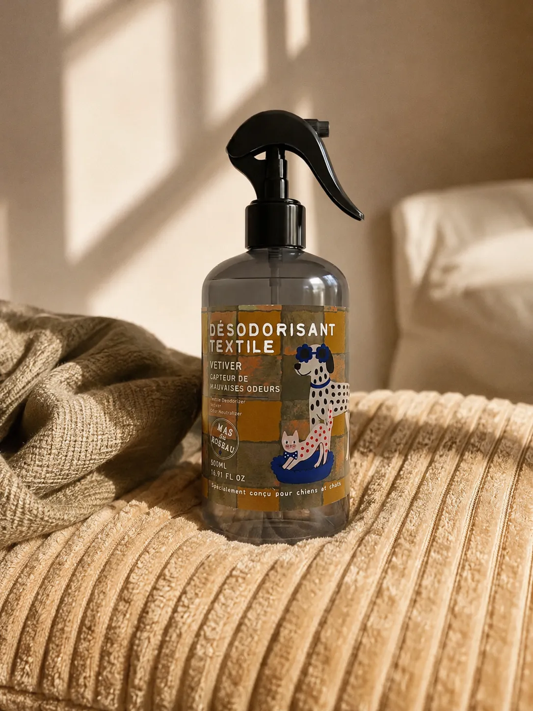 Mas du Roseau Wouf & Co désodorisant textile vétiver
