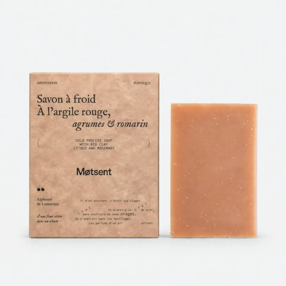 Motsent Argile Rouge savon solide anti-rougeurs