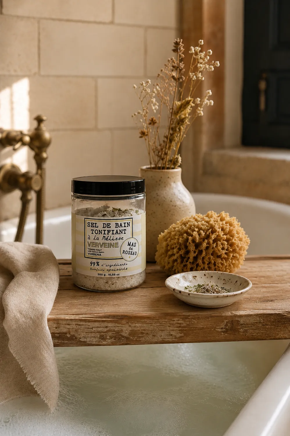 Mas du Roseau Philosophie sel de bain verveine tonifiant