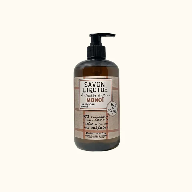 Mas du Roseau Philosophie Monoï savon liquide visage corps
