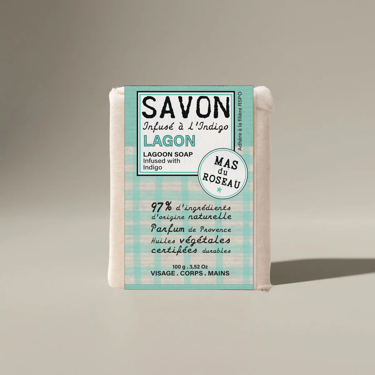 Mas du Roseau Philosophie savon solide Lagon frais