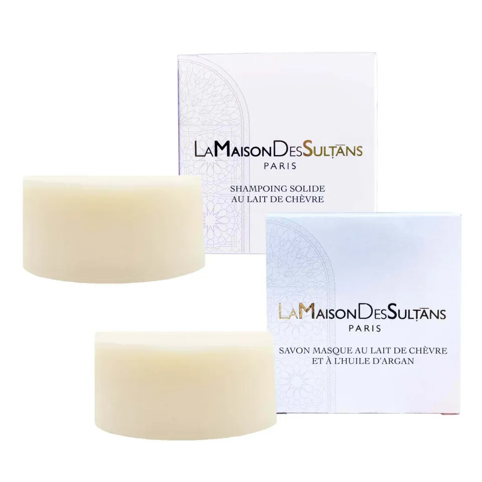La Maison des Sultans Pack Lait de Chèvre savon+shampoing 2x100g