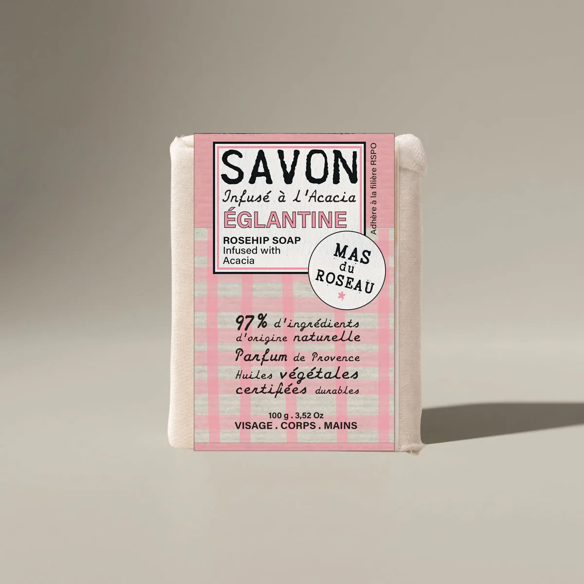 Mas du Roseau Philosophie Églantine savon solide floral