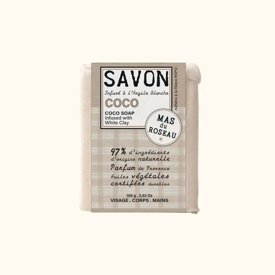 Mas du Roseau Philosophie Coco savonnette douce voyage