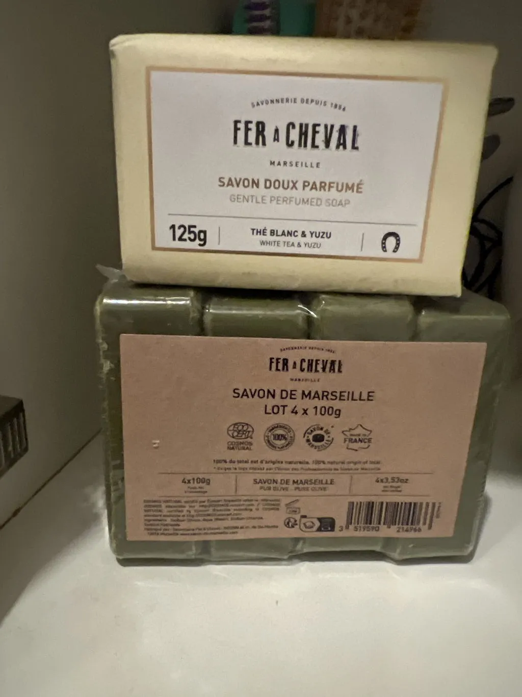 Fer à Cheval Savon Doux Thé Blanc Yuzu savon solide 125g surgras