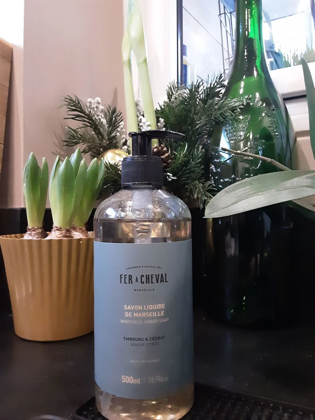 Savonnerie Fer à Cheval Embruns & Cédrat savon liquide 1L frais