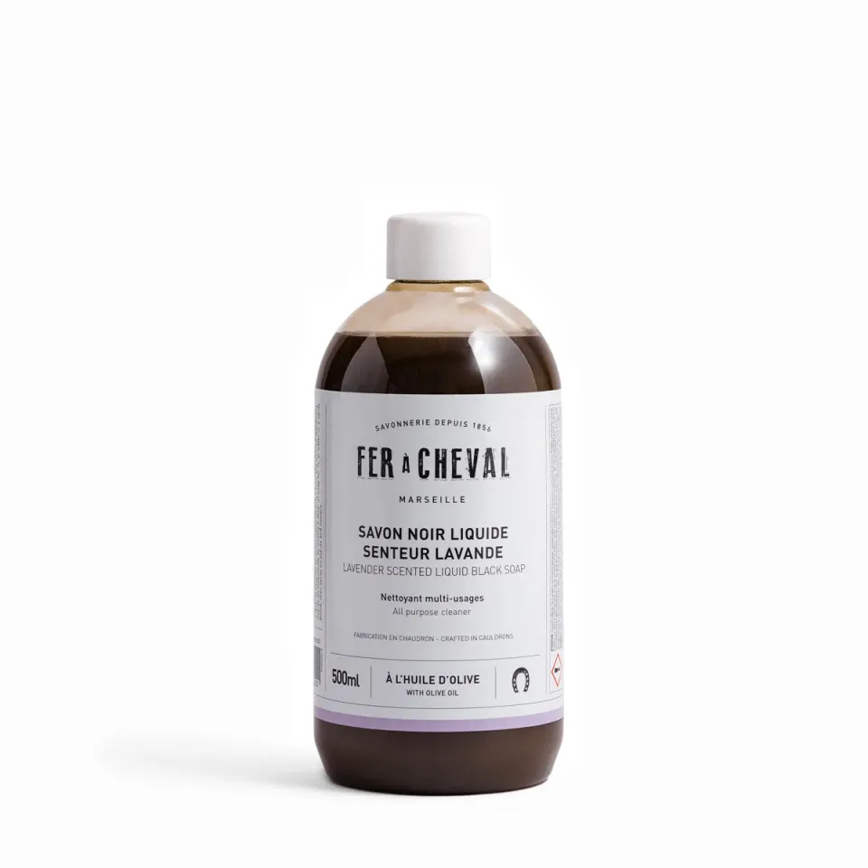 Savonnerie Fer à Cheval Savon Noir liquide 500ml lavande