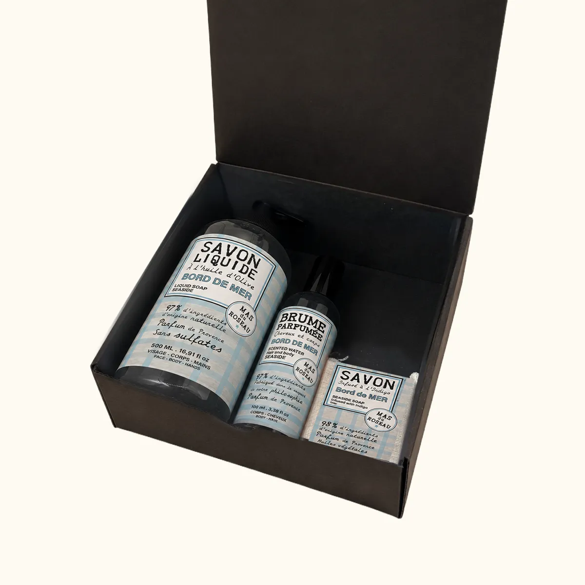Mas du Roseau Philosophie Bord de Mer coffret 3 soins parfum marin
