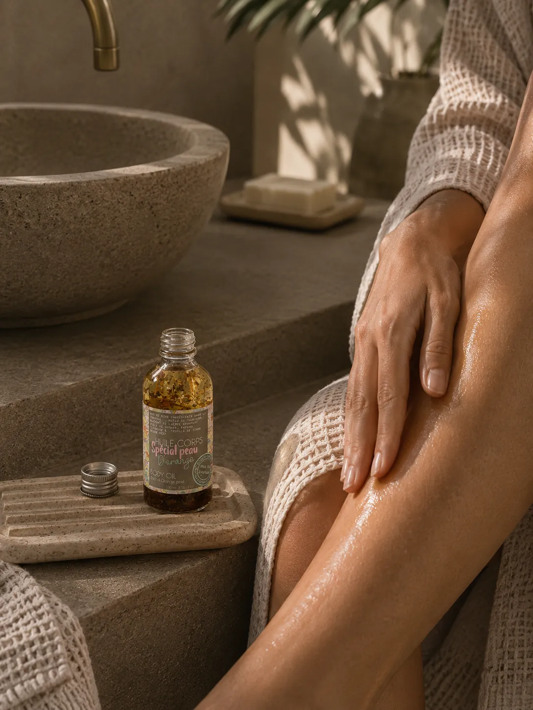 Mas du Roseau Libre peau d'orange huile corps massage