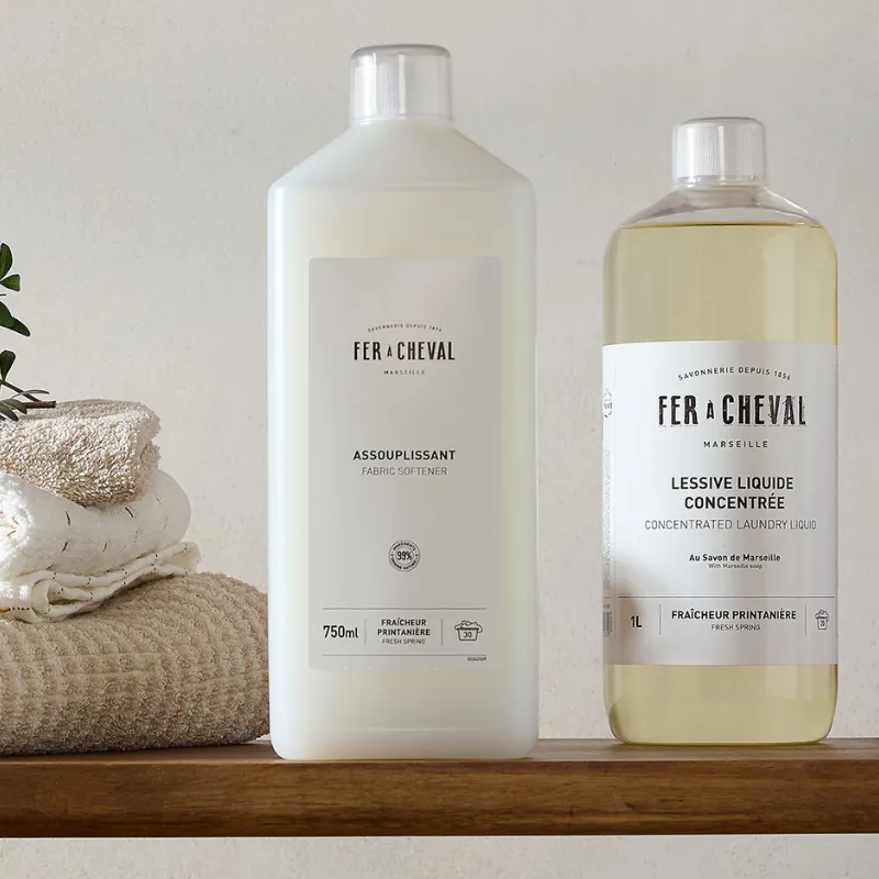 Savonnerie Fer à Cheval Lessive et Assouplissant coffret 2 soins Marseille