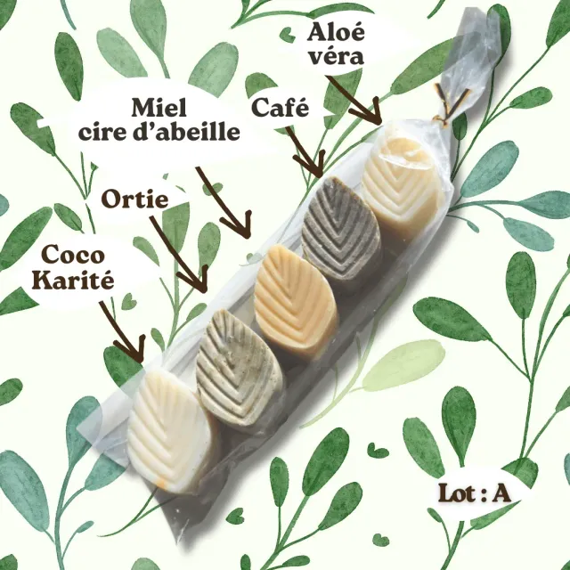 Savons d’Auxy savons feuille artisanaux assortiment