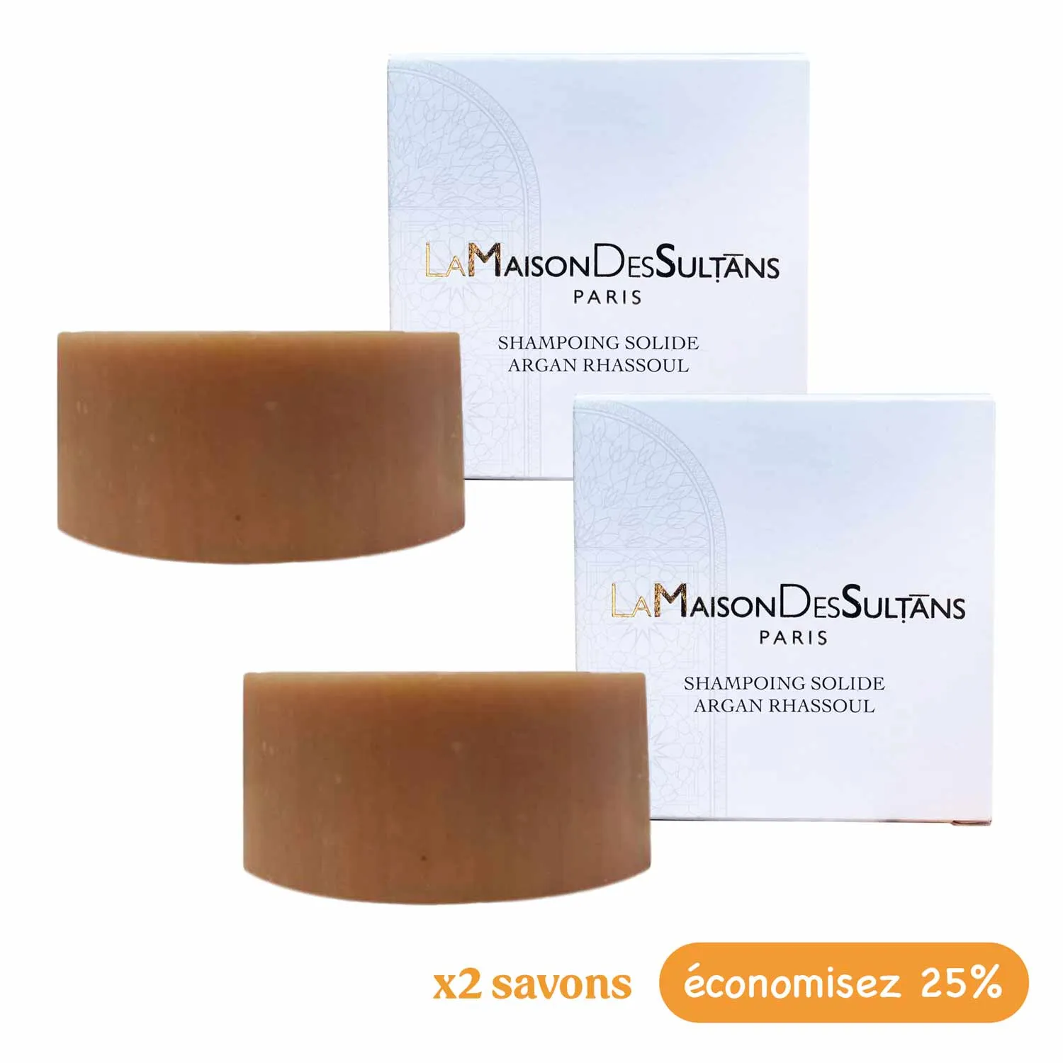 La Maison des Sultans Argan Rhassoul Shampoing Solide 1 Pièce