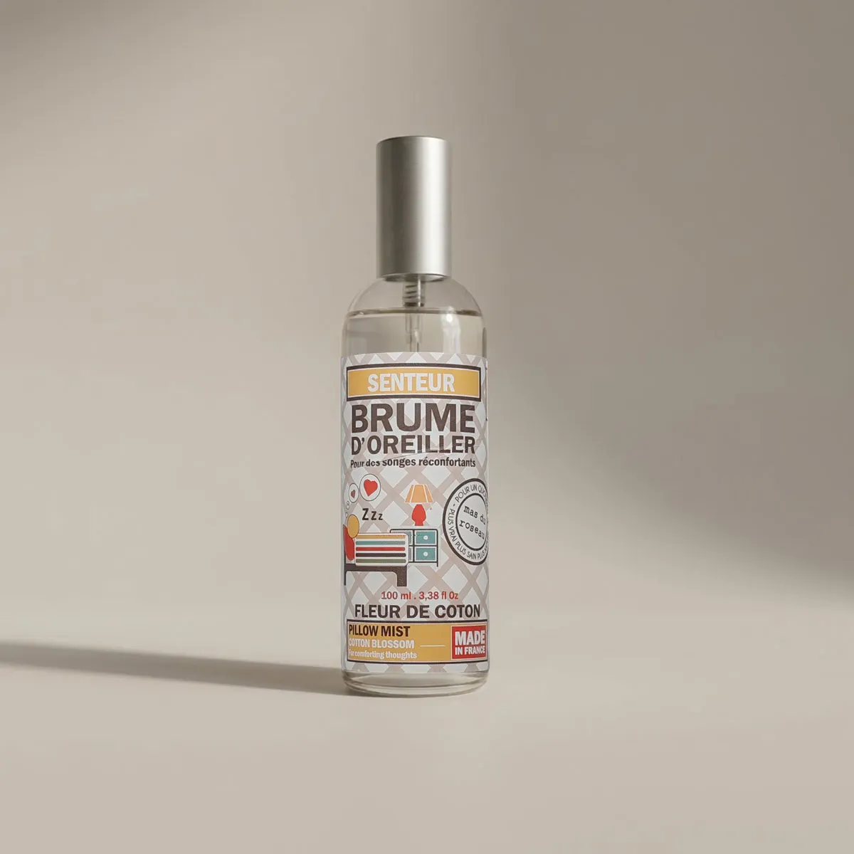 Mas du Roseau Eco Bo Fleur de Coton brume oreiller