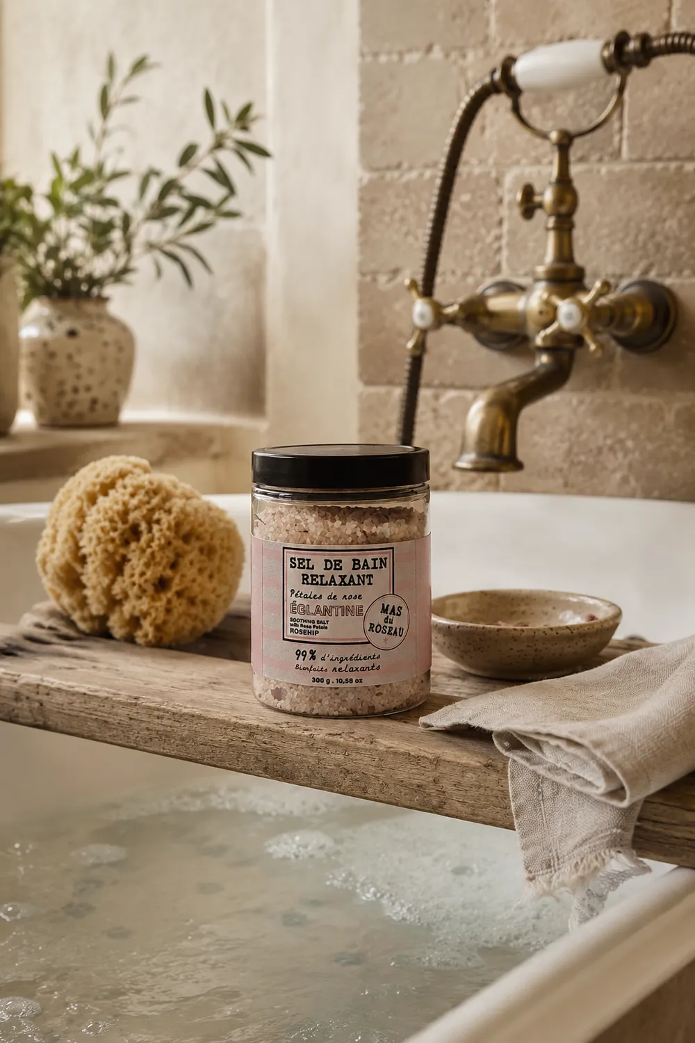 Mas du Roseau Philosophie sel de bain églantine relaxant