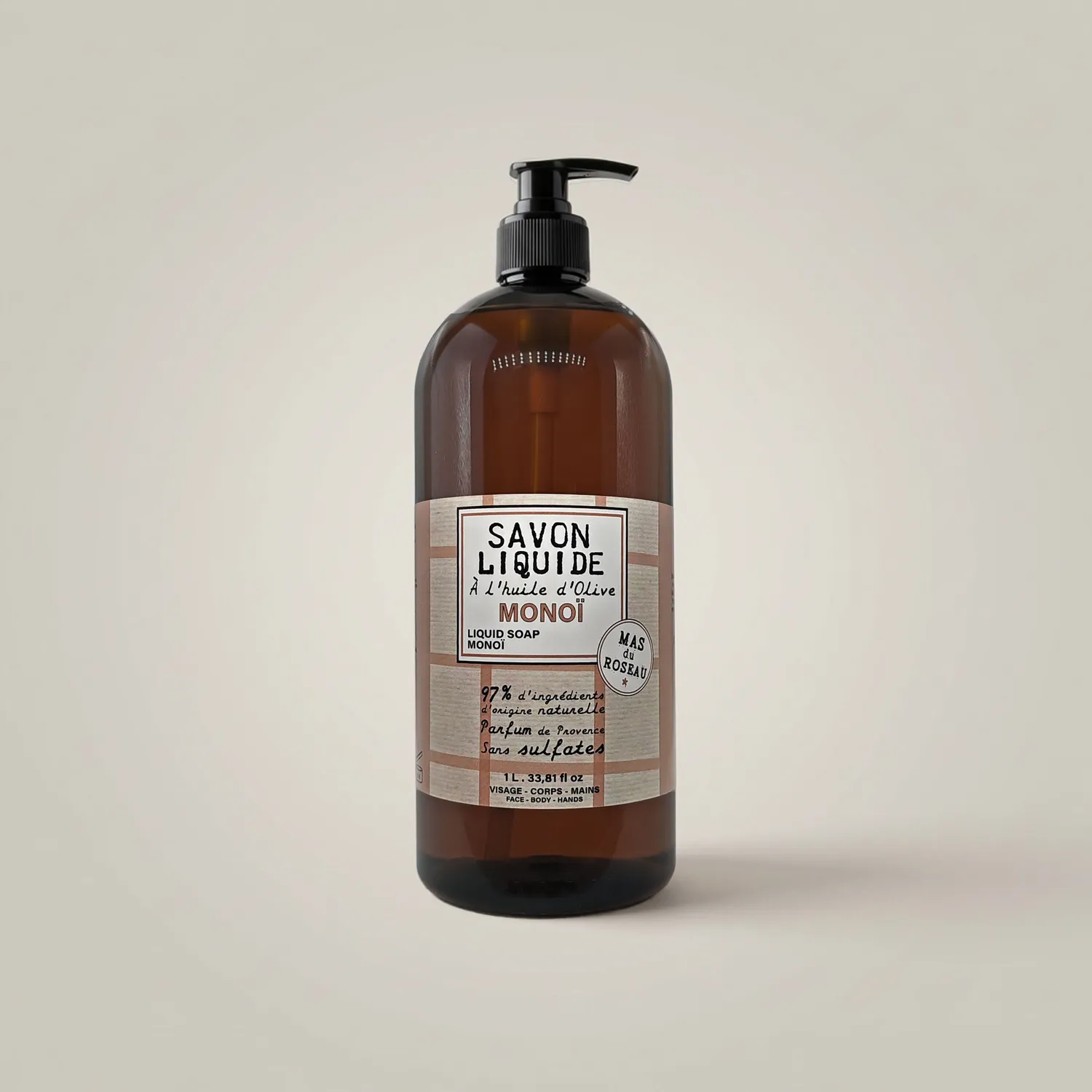 Mas du Roseau Philosophie Monoï savon liquide visage corps