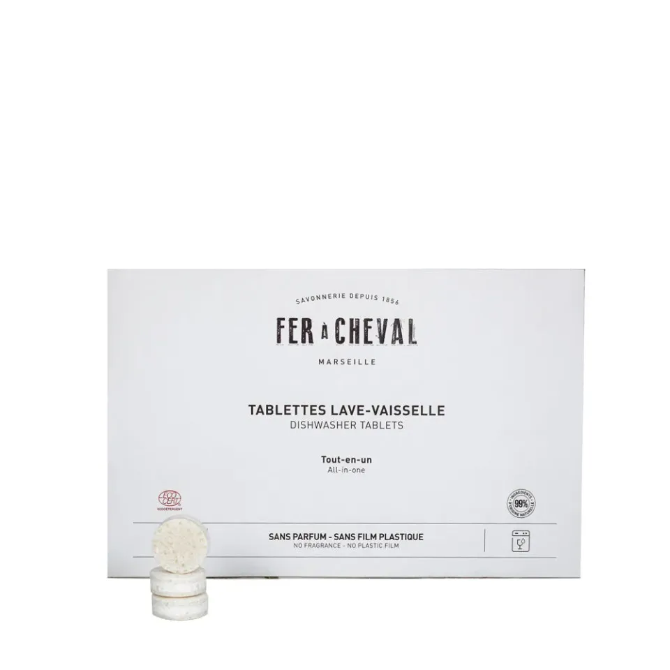 Savonnerie Fer à Cheval Tablettes Lave-Vaisselle 40x18g sans parfum