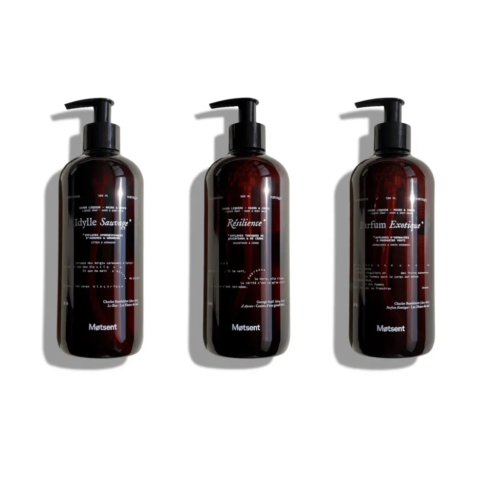 MOTSENT Coffret Cadeau 2 Savons Liquides naturels surgras bio